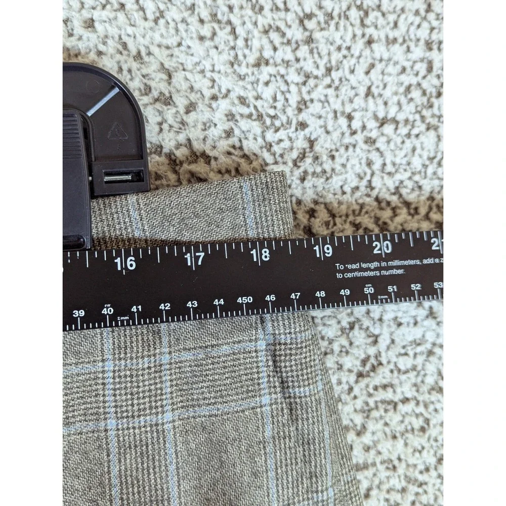 Banana Republic Tailored Slim Fit Pants Men's 36R‎ Flannel 120's Plaid Golf NWT